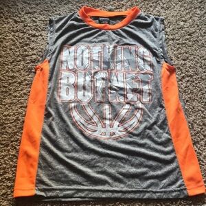 Quad Seven Gray and Orange Basketball Lightweight Tank Top